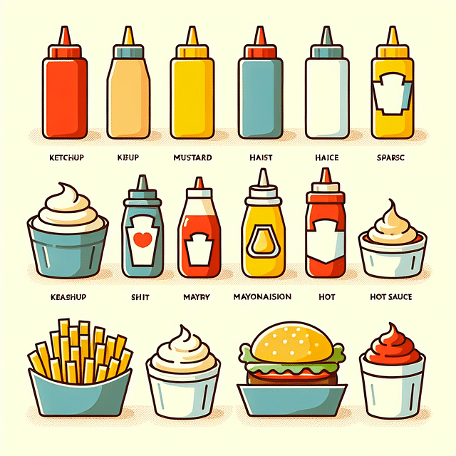 fast food condiments on the side