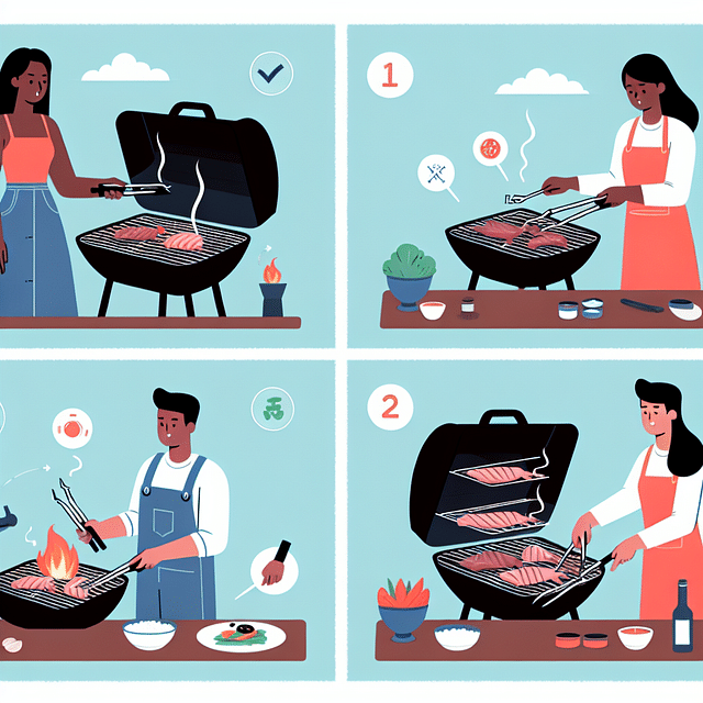 safe grilling techniques on a Korean BBQ