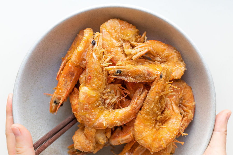 deep-fried shrimp shells