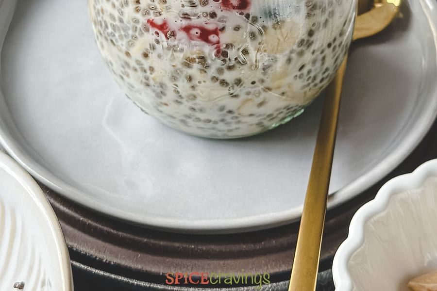 Chia Seed Pudding with saffron