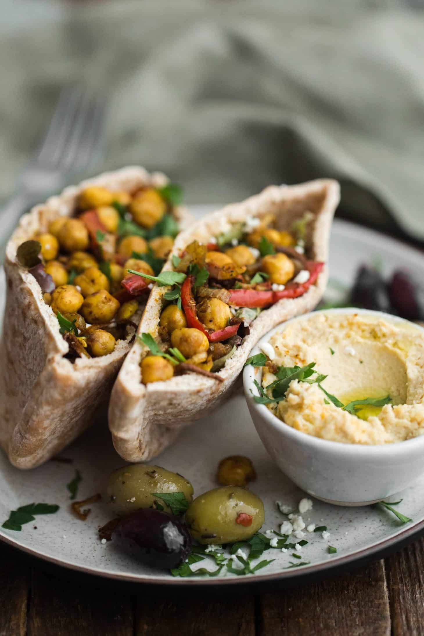 Whole-Grain Pita Shawarma