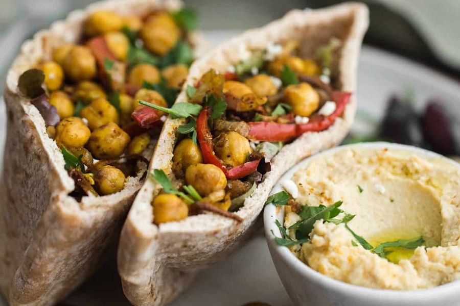 Whole-Grain Pita Shawarma