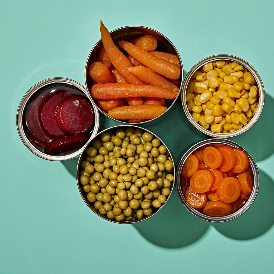 Compilation of the top 10 healthiest canned foods including chickpeas, olives, and more